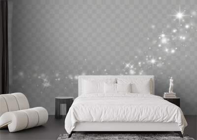 Glow light effect. Vector illustration. Christmas flash. dust. Glow light effect. Star burst with sparkles.	 Wall mural