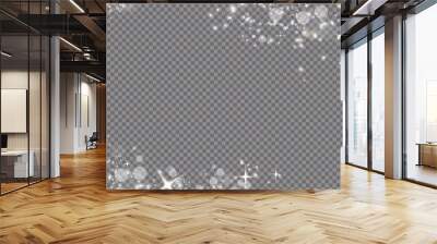 Glow light effect. Vector illustration. Christmas flash. dust Wall mural