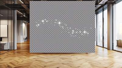 Glow light effect. Vector illustration. Christmas flash. dust
 Wall mural