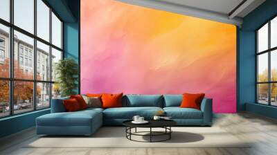 abstract colorful background with watercolor paint - yellow, orange, red, pink, purple Wall mural