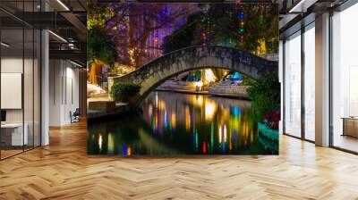 bridge at night Wall mural