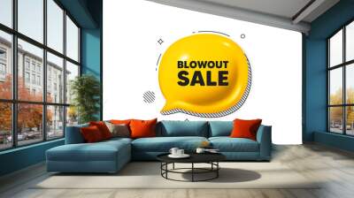 Blowout sale tag. Comic speech bubble 3d icon. Special offer price sign. Advertising discounts symbol. Blowout sale chat offer. Speech bubble comic banner. Discount balloon. Vector Wall mural