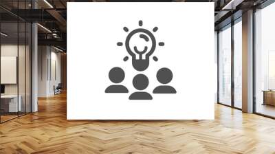 Business idea icon. People group sign. Teamwork meeting symbol. Classic flat style. Quality design element. Simple business idea icon. Vector Wall mural