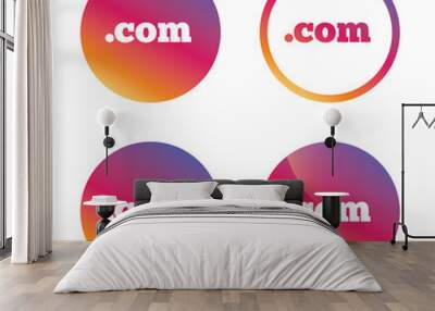 Domain COM sign icon. Top-level internet domain. Wall mural