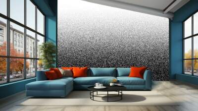 dotwork gradient pattern vector background. black noise stipple dots. sand grain effect. black dots  Wall mural