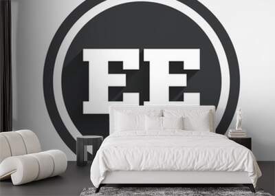 Estonian language sign icon. EE translation. Wall mural