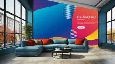 geometric background. fluid gradient shapes composition. futuristic design posters. abstract banner  Wall mural