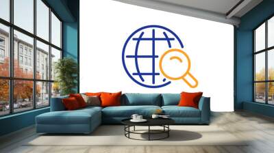 Global Search line icon Wall mural