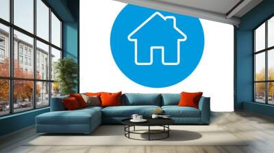 Home sign icon. Main page button. Navigation. Wall mural