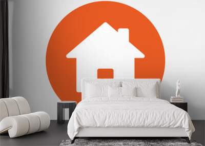 Home sign icon. Main page button. Navigation Wall mural