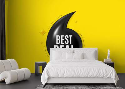 Offer 3d quotation banner. Best deal tag. Special offer Sale sign. Advertising Discounts symbol. Best deal quote message. Quotation comma yellow banner. Vector Wall mural