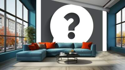 Question mark sign icon. Help symbol. Wall mural