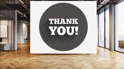 Thank you sign icon Wall mural