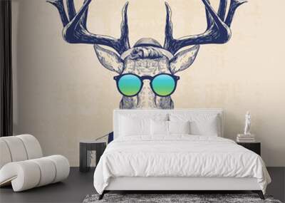 cool deer Wall mural