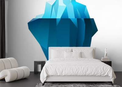 iceberg on white Wall mural