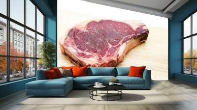 Raw dry aged t-bone steak Wall mural