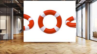 Lifebuoy. 3d illustration Wall mural