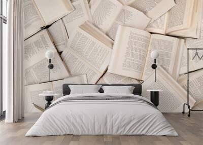 open books with text background Wall mural