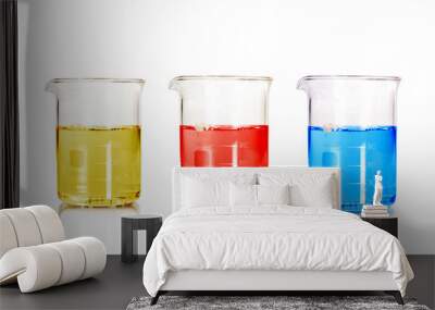 test-tubes on white background Wall mural