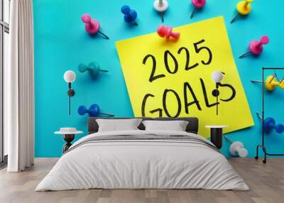 2025 business goals for success, wallpaper, background  Wall mural