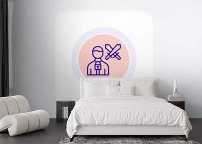 War Correspondent line icon , vector, pixel perfect, illustrator file Wall mural