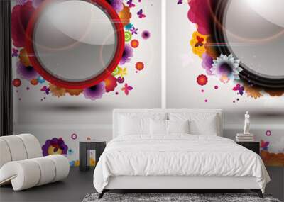 Flower Banner set. Wall mural