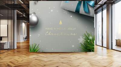 Holiday Greeting Card. Vector Illustration. Wall mural