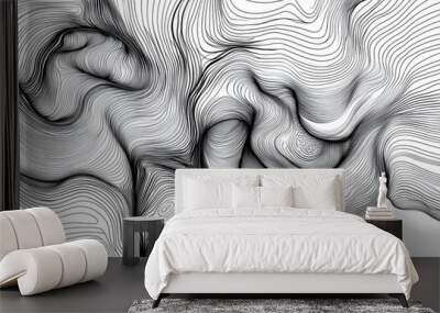 Abstract design background featuring intricate line art illustration Wall mural