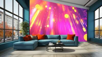 Abstract shiny background featuring colorful glowing lights presented as a graphic glossy 2D illustration Wall mural