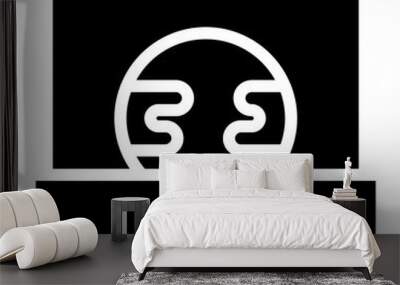 suitcase glyph  Wall mural