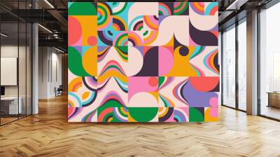 Colorful Geometric Art Graphics Vector Pattern Design Background Wall mural