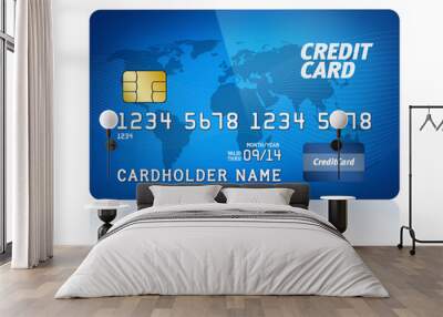 Credit Card Isolated Wall mural