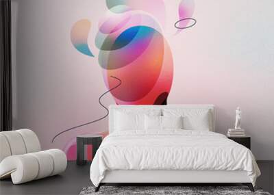 Digital Artwork of Human Mental Energy Wall mural