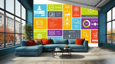 modern ui design layout Wall mural