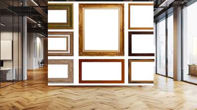 Antique frame isolated on white background Wall mural