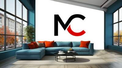 Initial Letter MC Logo designs Wall mural