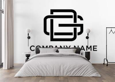 simple GD or DG letter logo design with monogram modern vector idea Wall mural