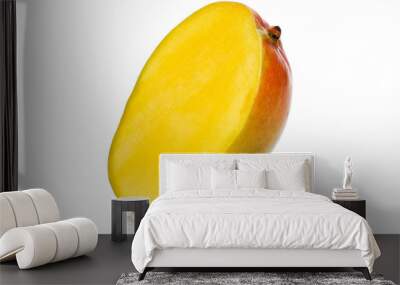 Half mango isolated on white with clipping path Wall mural