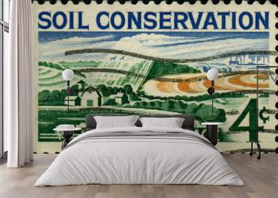 Soil Conservation. US Postage. Wall mural