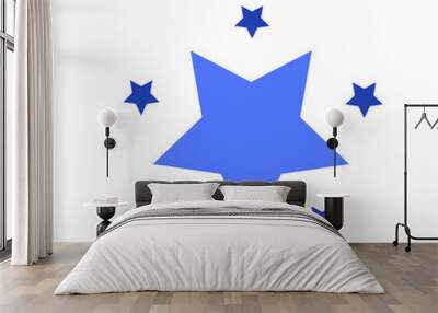 blue star with stars Wall mural