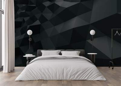 Geometric Polygon Wall abstract mesh structure 3D illustration background Wall mural