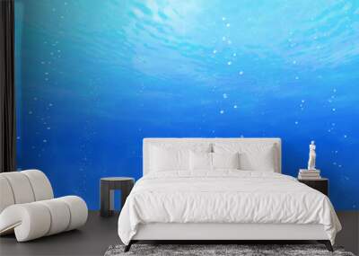 Under the blue sea 3D illustration. Wall mural