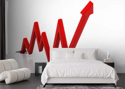 Business arrow  Graph.. Wall mural