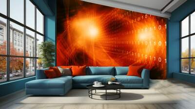 Hi-tech technological background. Wall mural