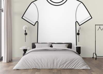 Roundneck T-shirt Template Wall mural