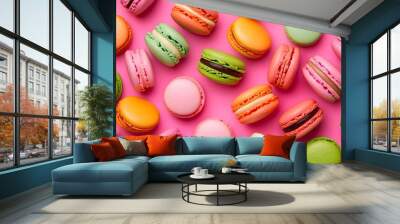 macaron, generation AI
 Wall mural