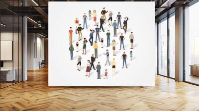  Group of people with copyspace.Vector illustration Wall mural