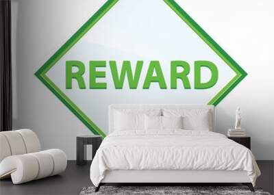 Reward modern abstract green diamond button Wall mural