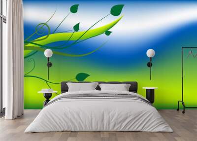 silhouette foliage 2b Wall mural