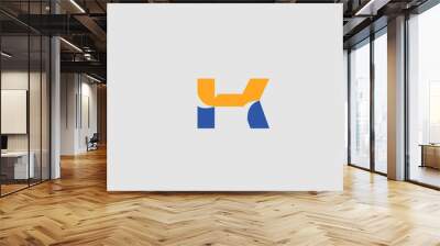 Letter K logo icon design template elements. Vector color sign
 Wall mural